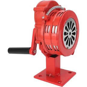 Tornado Siren, High Frequency Alarm Sound 110dB Adjustable Volume Hand Crank Compact Siren for Industrial Locations for Factories (Red), Generic3dqu48g7xh-12