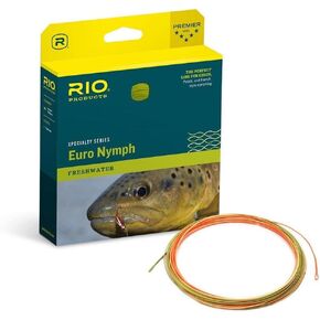 RIO Products Euro Nymph Shorty Fly Line (#2-5) - 20ft, Floating, Orange/Sage/Olive, Model: 6-20689 in Kuwait