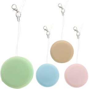 NUOBESTY Phone Screen Cleaner Macaron Smartphone Cleaning Wipes Cellphone Lanyards Cleaning Brush Decorative Bag Pendant for Mobile Phone Computer - Random Color 4pcs