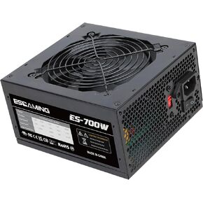 ESGAMING 700W Non Modular Power Supply with Low-Noise 120mm Fan ATX PSU, 115/230 Voltage Switch PFC Protection