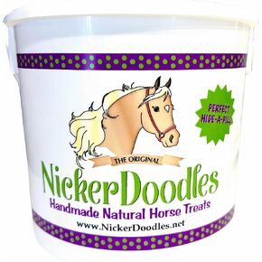 Horse Treats - 5 lb Pail - Effortlessly Give Medications with Our Soft Baked Treats - Training Treats are The Perfect Motivator - No Additives or Preservatives