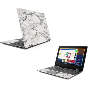 MightySkins Skin Compatible with Lenovo Flex 6 11" (2018) - White Marble | Protective, Durable, and Unique Vinyl Decal wrap Cover | Easy to Apply, Remove, and Change Styles | Made in The USA