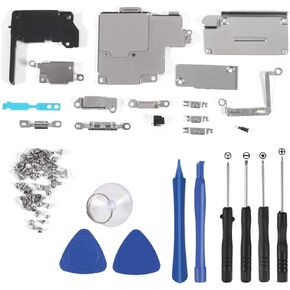 Internal Metal Plate Cover Parts for iPhone,Bracket Replacement Inlcuding Complete Full Screw Set and Reapir Tool Kit for iPhone (for iPhone 12)