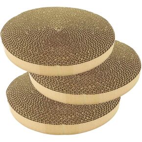 Cat Scratcher Refill Pad 10 Inches - Durable Cat Scratching Board, Premium Corrugated Cat Scratchers for Indoor Cats & Active Pets, Supports Pet Behavior - Pack of 3