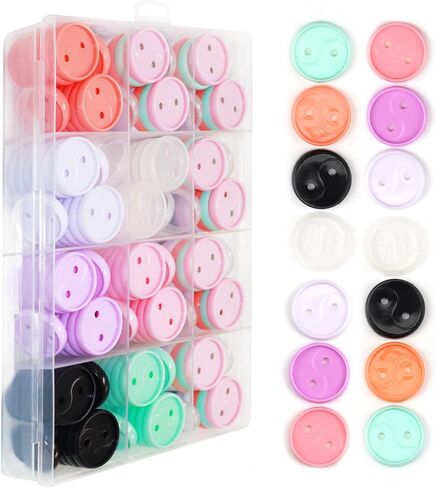 Enjoy Myself 224 Pieces Plastic Expansion Discs, 1 Inch Book Discbound Binding Discs, 7 Colors Mini Binding Ring Discs for Notebooks and Planners in Saudi Arabia