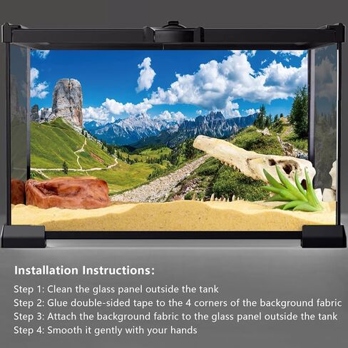 YongFoto الزواحف Terrarium الخلفية 48x24 بوصة خلفية خزان الزواحف السماء الزرقاء الجبال مرج غابات الصنوبر عرض الطبيعة خلفية التنين الملتحي الموئل حوض للأسماك خلفية الحوض in Kuwait