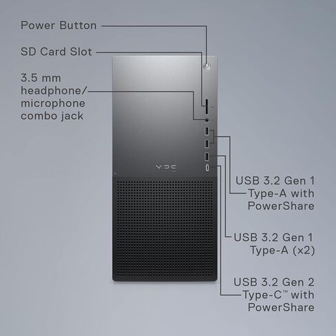 كمبيوتر مكتبي XPS 8960 من Dell - معالج انتل كور i9-14900K من الجيل الرابع عشر 24 نواة يصل إلى 6 جيجاهرتز، وذاكرة الوصول العشوائي DDR5 سعة 32 جيجابايت، ومحرك أقراص NVMe SSD سعة 1 تيرابايت، وبطاقة رسومات Intel UHD 770، ونظام التشغيل Windows 11 Pro - أسود جر in Saudi Arabia