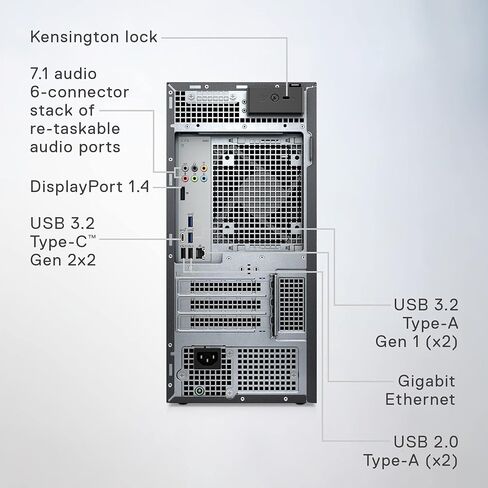 كمبيوتر مكتبي XPS 8960 من Dell - معالج انتل كور i9-14900K من الجيل الرابع عشر 24 نواة يصل إلى 6 جيجاهرتز، وذاكرة الوصول العشوائي DDR5 سعة 32 جيجابايت، ومحرك أقراص NVMe SSD سعة 1 تيرابايت، وبطاقة رسومات Intel UHD 770، ونظام التشغيل Windows 11 Pro - أسود جر in Saudi Arabia