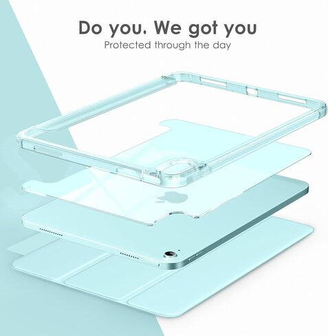 VIKESI for iPad 10th Generation Case 10.9 inch Released in 2022, Matte Slim Hard Back, Soft TPU Frame, Auto Sleep/Wake Cover for iPad 10 Gen - Sky Blue in Saudi Arabia