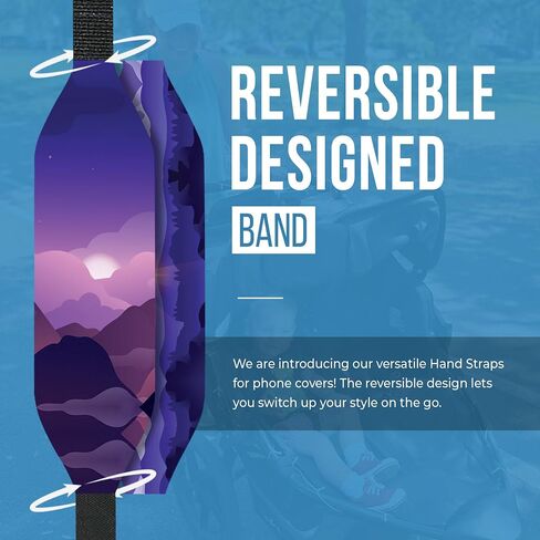 Custom Phone Grip Strap |Reversible Phone Hand Strap for Phone Cases As Phone Loop Holder |Secure Handling by Comfortable Phone Strap - Mountain Rays in Saudi Arabia
