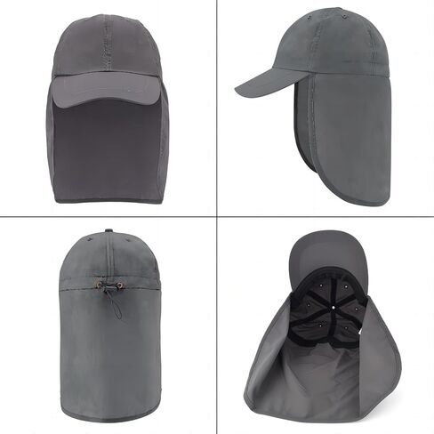 EINSKEY Unisex Baseball Sun Cap with Neck Flap, Waterproof Packable Sport Hat for Golf Garden Safari Hiking Fishing Running in Kuwait