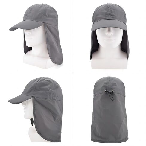 EINSKEY Unisex Baseball Sun Cap with Neck Flap, Waterproof Packable Sport Hat for Golf Garden Safari Hiking Fishing Running in Kuwait