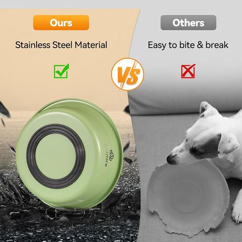 Stainless Steel Metal Dog Bowl Set of 2, Animire Nonslip Dog Water and Food Bowl, Easy to Clean, Each Holds 3.8 Cup in Saudi Arabia