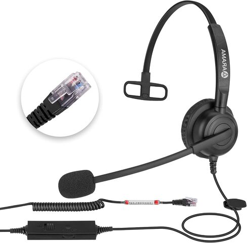 سماعة هاتف Arama Cisco مع خاصية إلغاء الضوضاء، سماعة رأس كتم الصوت متوافقة مع Cisco IP-7821 7841 7942G 7931G 7940 7941G 7945G 7960 7961G 7962G 7965G 7975G 8811 8841 8861 9951 in Saudi Arabia
