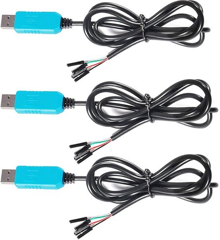 3 قطعة PL2303TA USB إلى TTL كابل تسلسلي تنزيل كابل USB إلى TTL rs232 كابل تسلسلي تصحيح الأخطاء كابل وحدة التحكم متوافق مع Raspberry Pi in Saudi Arabia