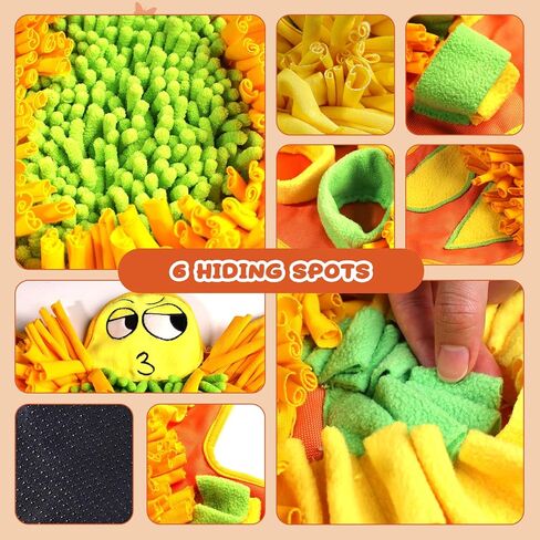 بساط الشم NPET FM10، بساط الشم التفاعلي للكلاب التي تأكل ببطء وتبقي مشغولة، ألعاب حفر الكلاب القابلة للتعديل تشجع مهارات البحث عن الطعام الطبيعية والتحفيز العقلي (شكل فراشة، 16 * 20 بوصة) in Kuwait