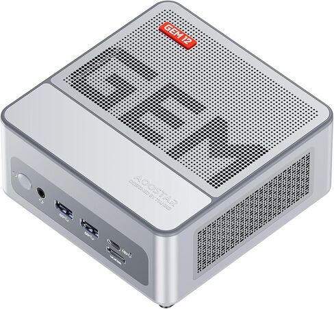 GEM12 AMD Ryzen 9 6900HX Mini PC (8C/16T، حتى 4.9 جيجا هرتز)، Gmaing Mini PC 32GB DDR5 RAM 1T NVMe PCIe4.0 SSD، كمبيوتر مكتبي صغير 4K@60 هرتز 4 شاشات عرض/OCULINK/75W TDP/USB4/DP1 .4 in Kuwait