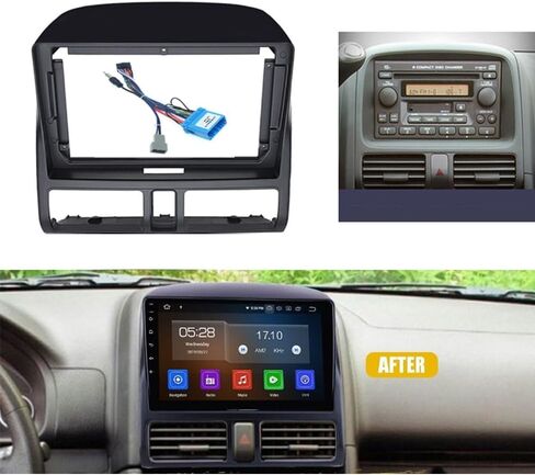 يناسب لهوندا CRV CR-V 2001-2006 راديو السيارة ستيريو فآسيا الإطار مزدوج DIN 9 بوصة داش تركيب تصاعد عدة in Saudi Arabia