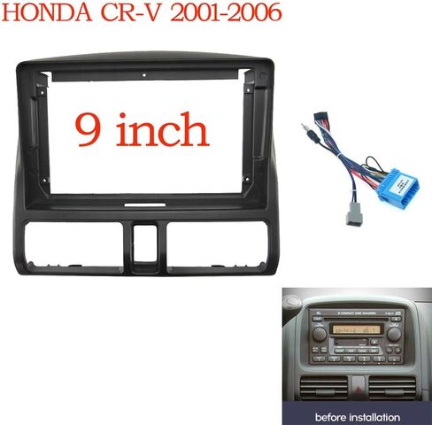 يناسب لهوندا CRV CR-V 2001-2006 راديو السيارة ستيريو فآسيا الإطار مزدوج DIN 9 بوصة داش تركيب تصاعد عدة in Saudi Arabia