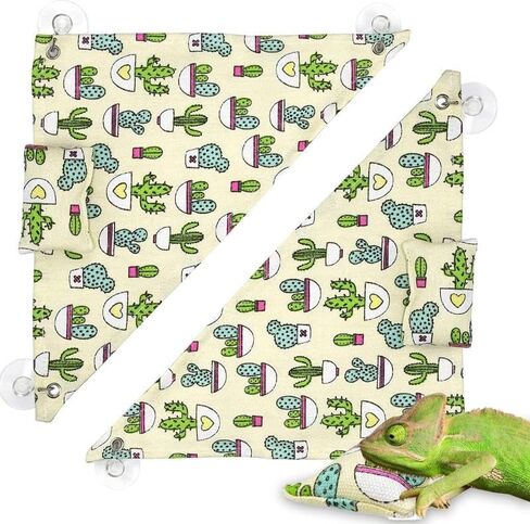 Bearded Dragon Hammock Swing Hanging Reptile Bed Lounger with Pillow Hooks & Suction for Lizards, Gecko, Lguana Reptiles in Saudi Arabia