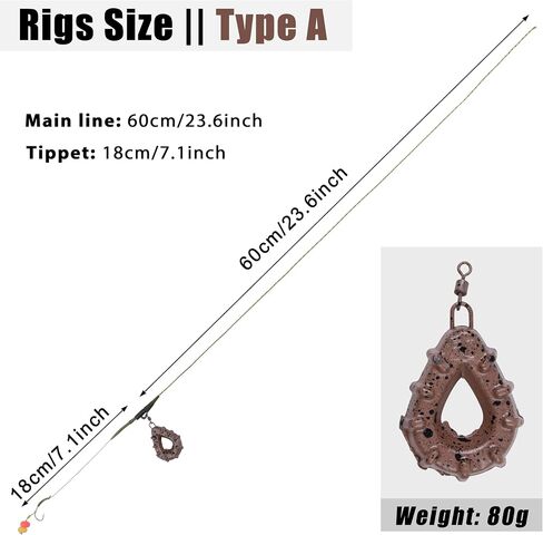 FUSIGO Carp Fishing Rig Kit Hair Carp Fishing Accessories Set Carp Flat Pear Sinker with Rolling Quick Change Swivels for Carp Bass Carp Tackle Rigs Set Carp Hook Carp Sinker Corn in Saudi Arabia