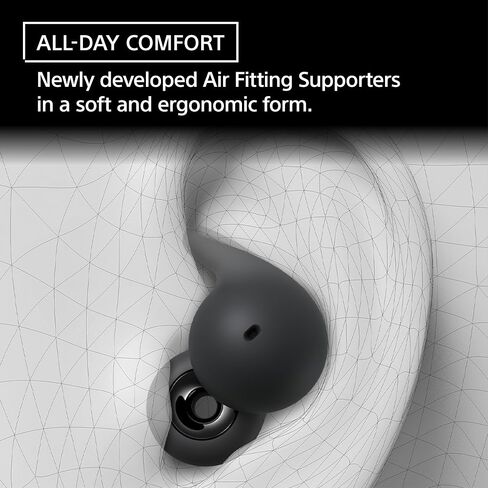 Sony LinkBuds Open Truly Wireless Earbud Headphones with an Open-Ring Design for Ambient Sounds and Newly Developed Air Fitting Supporters, White in Saudi Arabia