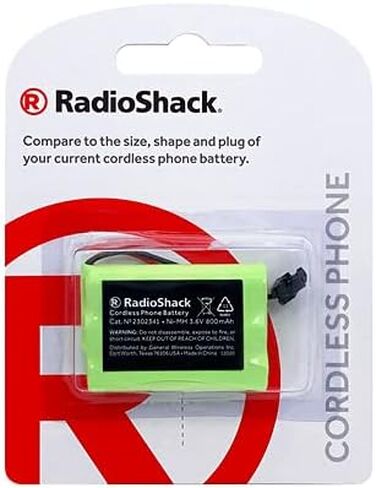 الطاقة والبيانات، كتالوج بطارية الهاتف اللاسلكي القابلة لإعادة الشحن RadioShackEnercell رقم 2302341 in Saudi Arabia