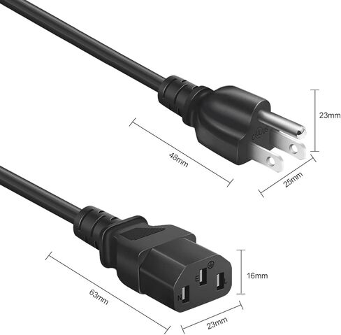 كابل سلك الطاقة لتلفزيون Dynex DX-26L150A11، DX-LCD32-09، DX-L42-10A، DX-32L150A11، DX-37L150A11، DX-40L261A12، DX-55L150A11، والمزيد من الموديلات (6 أقدام) in Kuwait