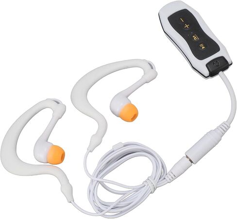 مشغل MP3 مقاوم للماء للسباحة، سماعات رأس مقاومة للماء مع سلك طويل، MP3 مقاوم للماء للسباحة تحت الماء، تأثير صوتي، دورة كاملة، 8 جيجابايت (8 جيجابايت) in Saudi Arabia