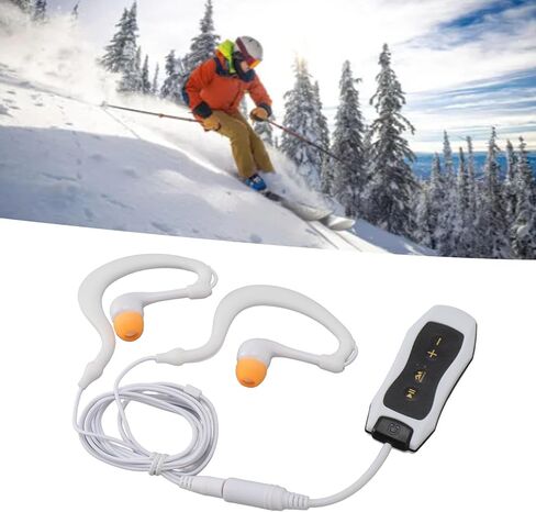 مشغل MP3 مقاوم للماء للسباحة، سماعات رأس مقاومة للماء مع سلك طويل، MP3 مقاوم للماء للسباحة تحت الماء، تأثير صوتي، دورة كاملة، 8 جيجابايت (8 جيجابايت) in Saudi Arabia