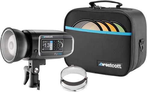 Westcott FJ400 Strobe 400Ws with AC/DC Battery 400Ws TTL HSS AC/DC Powered 480+ Full Power Flashes (US/CA Plug) with Pixel Advance Accessories & FlexiGels for FJ400 Strobe Bundle | Westcott FJ400 in Saudi Arabia