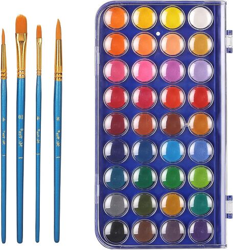 Mr. Pen- Washable Watercolors, 2 Pack, 8 Colors with Paint Brush, Watercolor Paint Set, Water Color Painting Kids, Watercolors for Kids and Adults, Kids Watercolor Paint Set, Watercolor Set Kids in Saudi Arabia