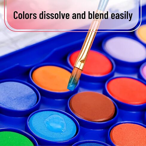Mr. Pen- Washable Watercolors, 2 Pack, 8 Colors with Paint Brush, Watercolor Paint Set, Water Color Painting Kids, Watercolors for Kids and Adults, Kids Watercolor Paint Set, Watercolor Set Kids in Saudi Arabia