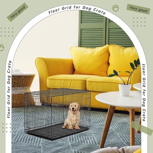 Zhengmy 2 قطعة شبكة أرضية بديلة لقفص الكلاب 34.5 × 23 بوصة شبكة قفص للكلاب الأليفة شبكة أرضية معدنية مرتفعة للأقفاص المعيارية لصواني الحيوانات الأليفة السفلية أقفاص معيارية قفص لعب للجراء، أسود in Kuwait