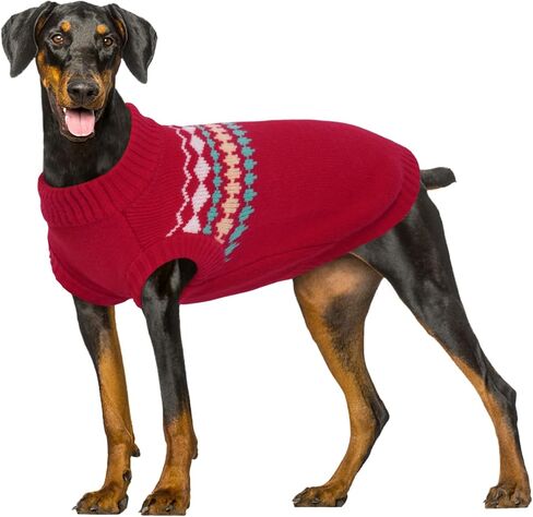 Kuoser Dog Sweater, Small Dog Sweater, Dog Sweaters for Small Dogs Girl Boy, Thermal Puppy Christmas Sweater Knitwear, Cold Weather Pet Winter Pullover Sweatshirt Apparel with Leash Hole, Green XS in Saudi Arabia