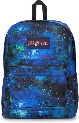 JanSport SuperBreak One Backpacks - Durable, Lightweight Bookbag with 1 Main Compartment, Front Utility Pocket with Built-in Organizer - Premium Backpack, Cyberspace Galaxy in Saudi Arabia
