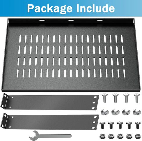 1U Server Rack Shelf 12" (305mm) Rack Mount Shelf Network Rack Shelf Suitable for 19" Network Equipment Racks and Cabinets, Ventilated Cantilever Tray in Saudi Arabia