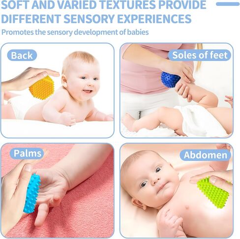 ROHSCE Sensory Balls for Baby Sensory Baby Toys 6 to 12 Months for Toddlers 1-3, Bright Color Textured Multi Soft Ball Gift Sets, Montessori Toys for Babies 6-12 Months Infant toys (6 Pack) in Saudi Arabia