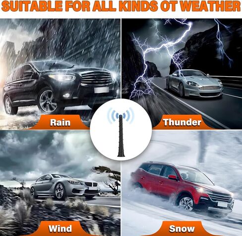 استبدال هوائي حلزوني أسود 7 بوصة متوافق مع Toyota Tundra Tacoma FJ Cruiser 1995-2023 هوائي مطاطي مرن ملحقات السيارة لاستقبال راديو FM AM in Kuwait