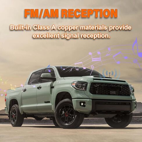 استبدال هوائي حلزوني أسود 7 بوصة متوافق مع Toyota Tundra Tacoma FJ Cruiser 1995-2023 هوائي مطاطي مرن ملحقات السيارة لاستقبال راديو FM AM in Kuwait