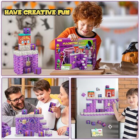 Large Magnetic Blocks for Toddler Toys, STEM Preschool Learning Sensory Montessori Outdoor Travel Building Toys Gifts for 3 4 5 6 Year Old Kids Boys Girls in Saudi Arabia