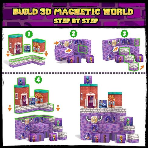 Large Magnetic Blocks for Toddler Toys, STEM Preschool Learning Sensory Montessori Outdoor Travel Building Toys Gifts for 3 4 5 6 Year Old Kids Boys Girls in Saudi Arabia