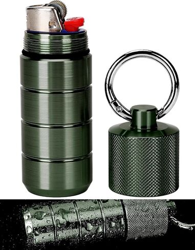 Waterproof Lighter Case Cover Holder for BIC Regular Lighters Sleeve Type J6 Outdoor Survival Multipurpose Seal Lighter Pouch (Deep Green) for Hiking, Travel, Camping, and Emergency Preparedness in Saudi Arabia