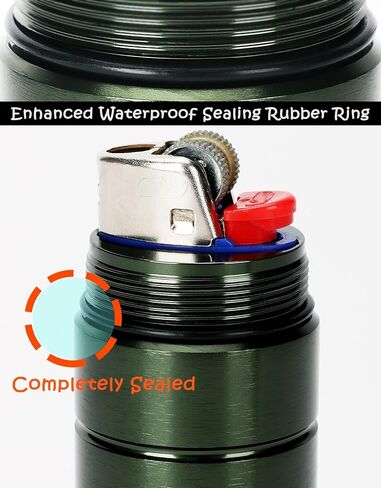 Waterproof Lighter Case Cover Holder for BIC Regular Lighters Sleeve Type J6 Outdoor Survival Multipurpose Seal Lighter Pouch (Deep Green) for Hiking, Travel, Camping, and Emergency Preparedness in Saudi Arabia