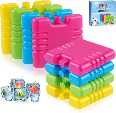 Cooler Ice Packs for Lunch Boxes 8 Pack Slim Ice Packs,Space Saving Reusable Ice Packs for Coolers or Lunch Boxes, Quick Freeze Long Lasting Small Coolers Freezer Packs for Outdoor in Kuwait