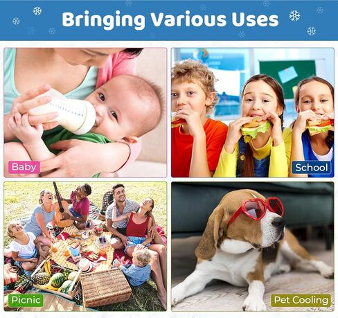 Cooler Ice Packs for Lunch Boxes 8 Pack Slim Ice Packs,Space Saving Reusable Ice Packs for Coolers or Lunch Boxes, Quick Freeze Long Lasting Small Coolers Freezer Packs for Outdoor in Kuwait