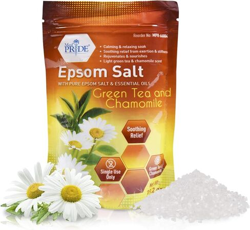 Medpride Epsom Foot Bath Salts For Soaking With Spearmint & Menthol Essential Oils- Pain Relief Foot Soak -Home Spa Body Care For Sore Feet – Natural Softening & Relaxing, Soothing & Restoring- 19.2oz in Kuwait