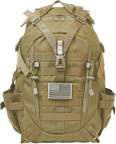 aiGear 25L Tactical Backpack, MOLLE Hiking Daypack, Khaki in Kuwait