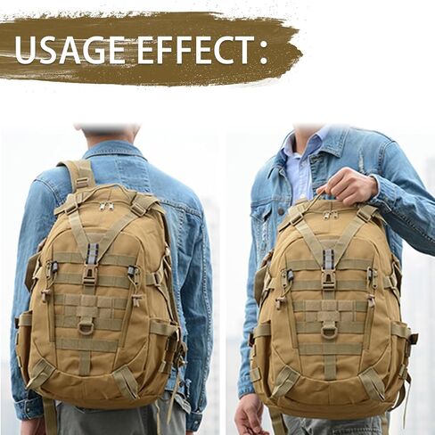 aiGear 25L Tactical Backpack, MOLLE Hiking Daypack, Khaki in Kuwait