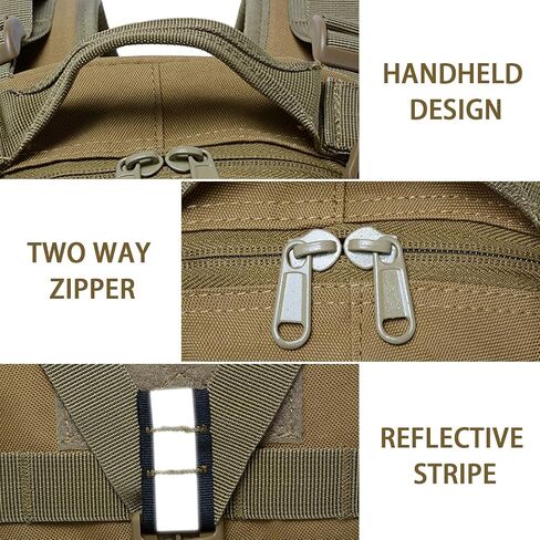 aiGear 25L Tactical Backpack, MOLLE Hiking Daypack, Khaki in Kuwait